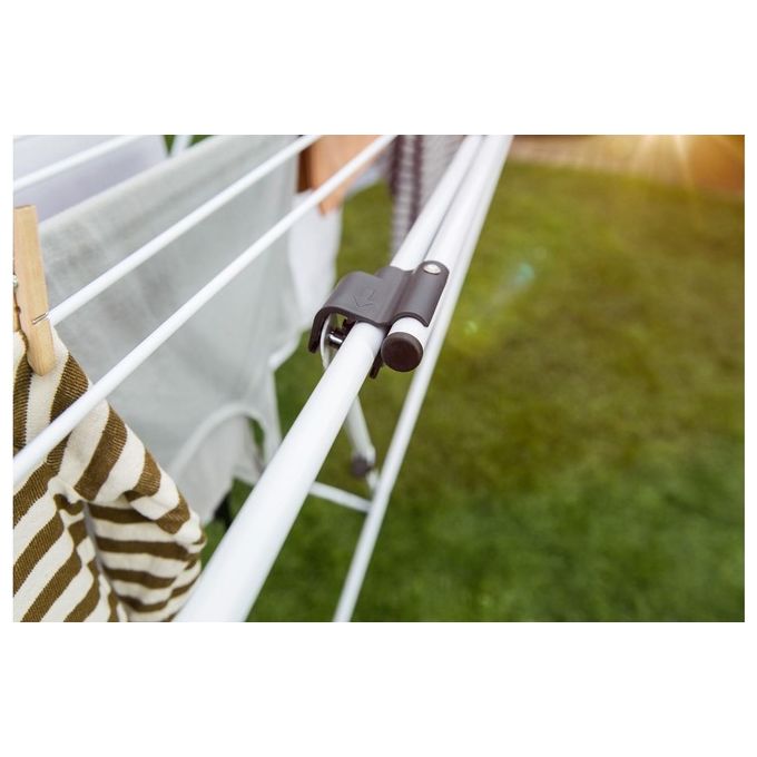 Vileda 157245 Doble Stendibiancheria Estensibile Doppio 22 m con Ruote colore Bianco