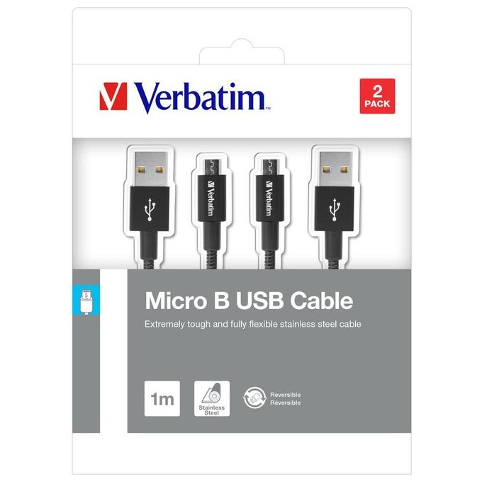 Verbatim Micro Usb Cavo Sync and Charge 100cm Nero