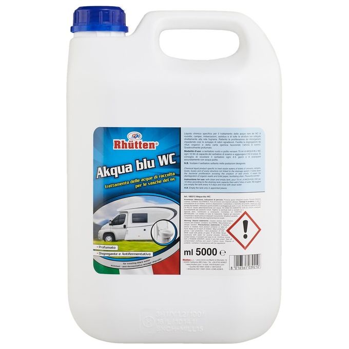 Rhutten Liquido Chimico Akqua Blu Wc Camper 5 Litri