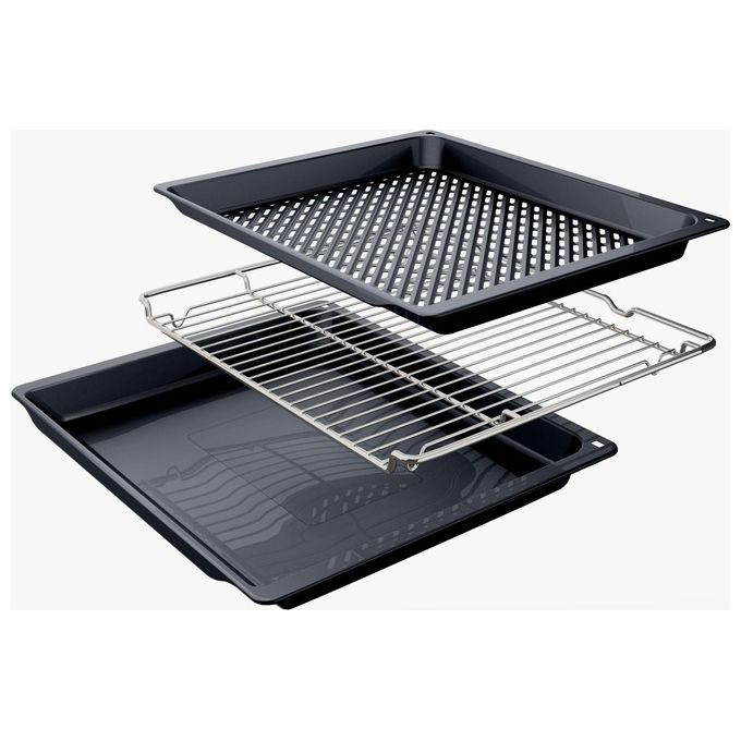 Bosch HRG532BS3 Serie 4 Forno da incasso Elettrico Ventilato 71 L Classe A+ Air Fry Vapore Grill (60x60x60 cm) colore Inox