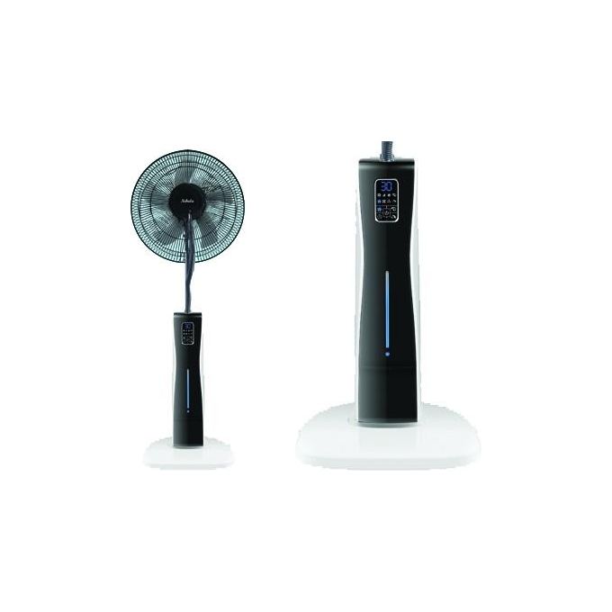 Fraschetti 496098 Nebula Fan Plus Ventilatore da Pavimento con Nebulizzatore 3 Velocita' Timer 7,5 h Serbatoio 3 L Telecomando Incluso colore Nero Bianco