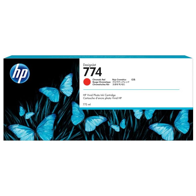 HP 774 Cartuccia d'Inchiostro Rosso 775ml