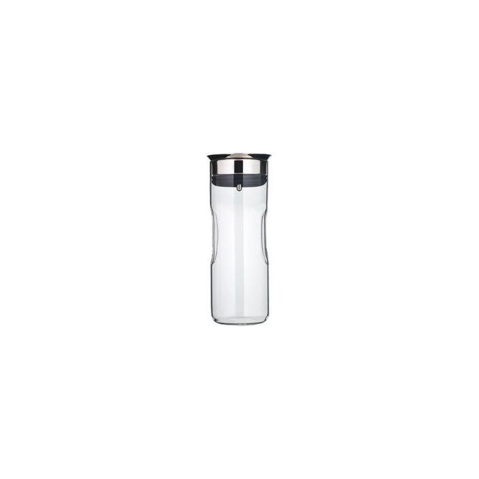 WMF 651046040 Motion Caraffa 0,8 L in Vetro Borosilicato con Chiusura Automatica CloseUp e Filtro per Ghiaccio colore Nero