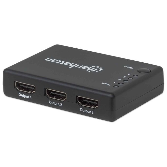 Techly Splitter Hdmi 4K Uhd 3D con Led 4 Vie