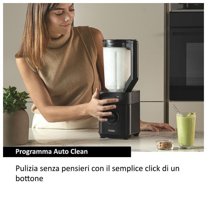 Haier HBL5B2011 I-Master Serie 5 Frullatore 1200 W 2 L 6 lame acciaio inox 3 programmi autopulizia Personal Jug colore Nero