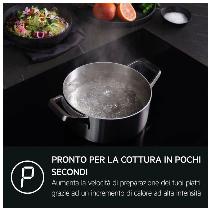 AEG 949 598 346 Serie 6000 Piano cottura a induzione 60 cm 4 zone DoubleBridge colore Nero