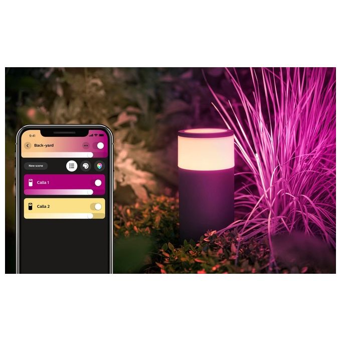 Philips Lighting Hue White And Color Calla Palo da Esterno Estensione Integrata 8W Nero