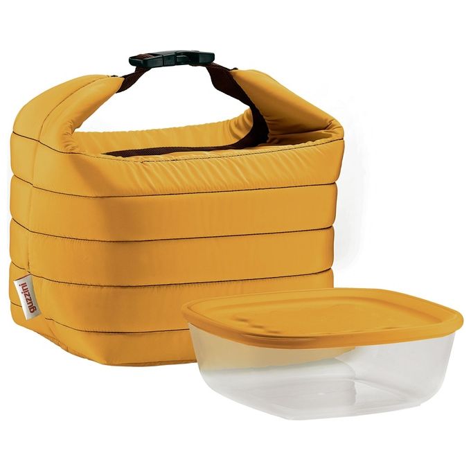 Guzzini Set Borsa Termica Piccola con Contenitore Salva Freschezza 1400 cc Giallo Ocra