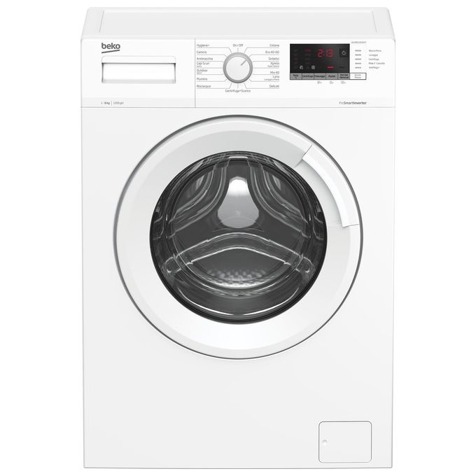 Beko WUXR81282WI-IT Lavatrice Frontale 8 Kg 1200 rpm Classe A Motore Inverter 15 Programmi (85x60x55 cm) colore Bianco