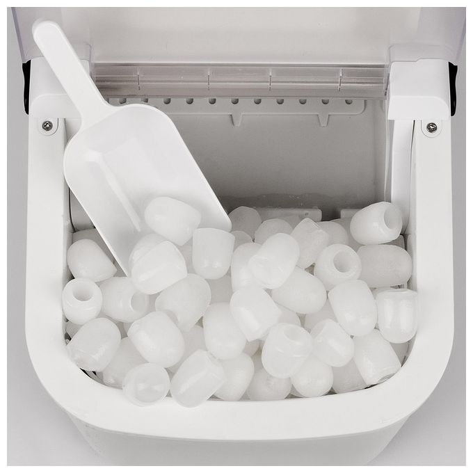 Girmi GH7401 Fabbricatore di Ghiaccio Produzione 1100 Cubetti in 24h Spegnimento Automatico Colore Bianco