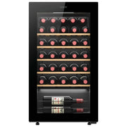 Candy CWC034 DiVino Cantinetta Vino 34 Bottiglie Classe G 37 dB Wi-Fi Ripiani Legno Libera Installazione colore Nero