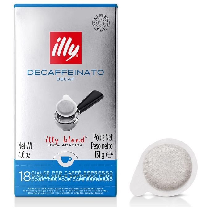 Illy Caffe' in Cialde ESE Mono Splitdose Decaffeinato 1 Confezione da 18 Cialde
