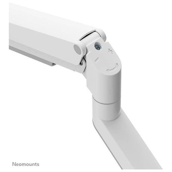 Neomounts W128881660 DS70-250WH1 Supporto da Scrivania per Monitor 17''-35'' Portata 9 Kg Regolazione Altezza 21,5-49,5 cm con Molla a Gas colore Bianco