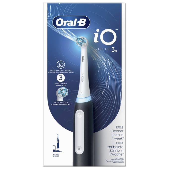 Oral-B 8006540730744 iO 3 Spazzolino elettrico a vibrazione 3 modalita' Timer 2 min Ricaricabile colore Nero