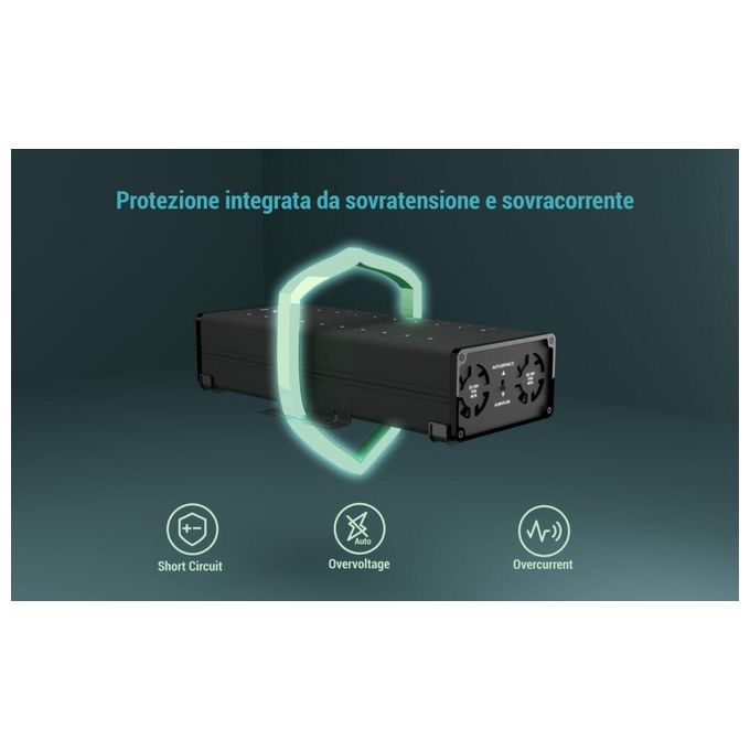 I-tec CACHRGHUB20C Hub USB 20 Porte USB-C Ricarica Rapida 15W per Porta 300W Totali Dati 5 Gbps colore Nero