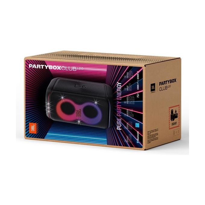 JBL JBLPBCLUB120EP PartyBox Club 120 Cassa Bluetooth Portatile da Festa 160 W IPX4 Giochi di Luce 12 h colore Nero