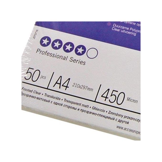 Gbc Confezione 100 Copertine Rilegatura Polyclear 300mic Ghiaccio