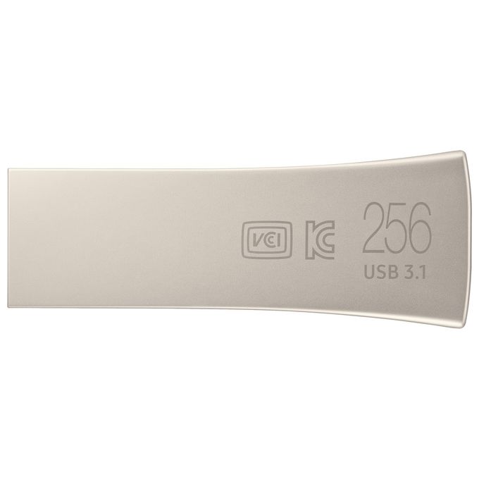Samsung MUF-256BE3-APC Flash Drive BAR Plus 256 GB USB 3.2 Gen 1 Velocita' di Lettura fino a 400 MB-s colore Argento