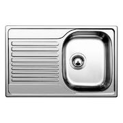 Blanco 1318615 Tipo 45 S Compact Lavello Acciaio Inox da Incasso Gocciolatoio a Sinistra 1 Vasca  78x50cm