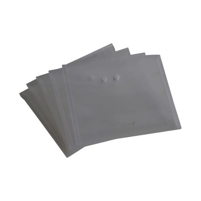 Rexel Ice Cf. 5 Buste Con Bottone A4 Trasparente