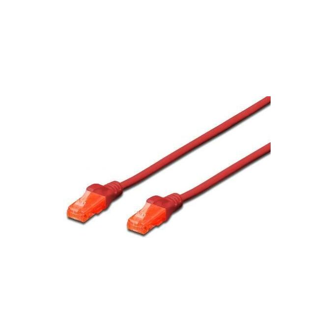 Digitus cavo rete utp cat. 6 non schermato lszh mt. 0,25 rosso