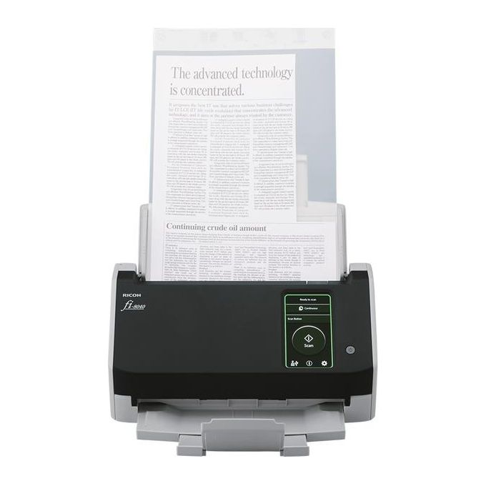 Ricoh 4939761313615 fi-8040 Scanner ADF Duplex 40 ppm 80 ipm Touch Screen 600 x 600 DPI colore Nero Grigio