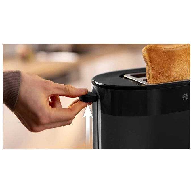 Bosch TAT2M123 MyMoment Tostapane 2 Fette 950 W Funzione Scongelamento e Riscaldamento Vassoio Raccoglibriciole Rimovibile colore Nero
