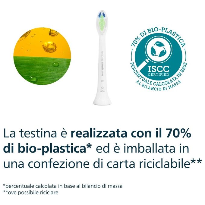 Philips Spazzolino Ricambio Philips Hx6062 87 Sonicare w2 Optimal White Bianco