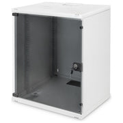 Digitus DN-19 12-U-S-1 SOHO Armadio Rack da Muro 19'' 12U 60 Kg IP20 porta in vetro profondita' 400 mm smontato colore Grigio