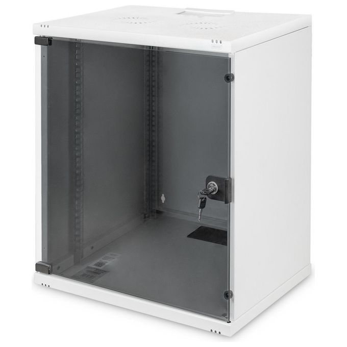 Digitus DN-19 12-U-S-1 SOHO Armadio Rack da Muro 19'' 12U 60 Kg IP20 porta in vetro profondita' 400 mm smontato colore Grigio