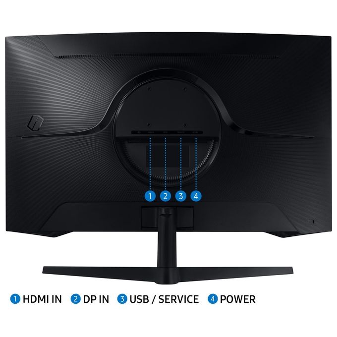 Samsung LS32CG552EUXEN Odyssey G5 Monitor Gaming Curvo 32'' QHD 2560x1440 VA 165Hz 1ms HDR10 AMD FreeSync colore Nero