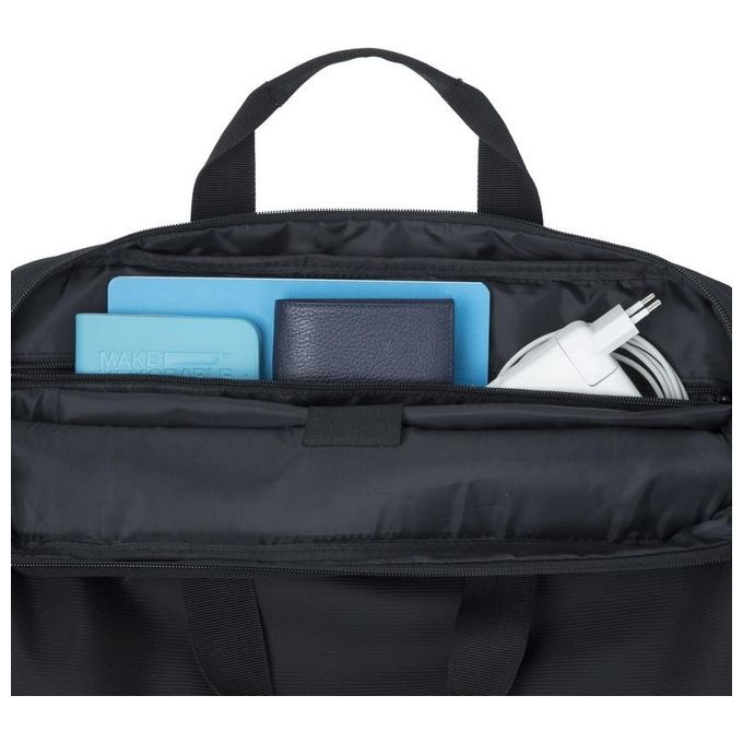 RivaCase 8057 Regent Borsa per Laptop 16'' Poliestere Tracolla Regolabile e Rimovibile colore Nero