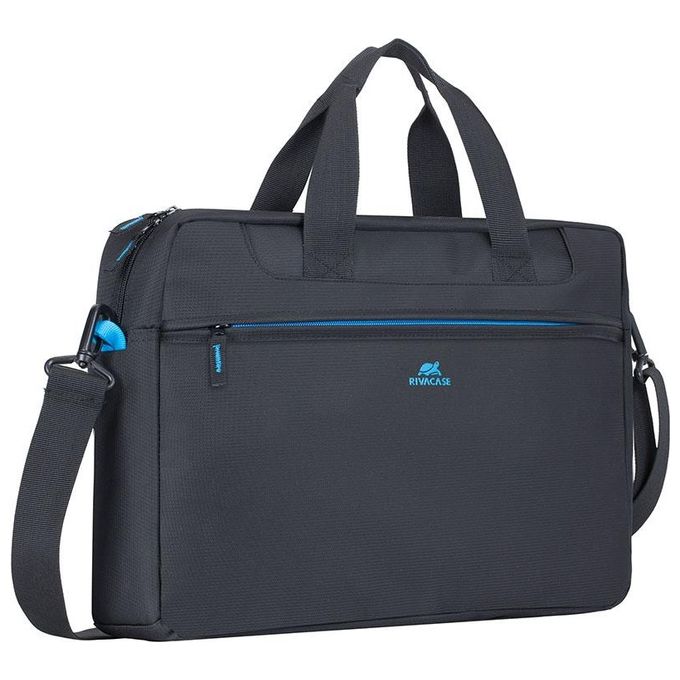 RivaCase 8057 Regent Borsa per Laptop 16'' Poliestere Tracolla Regolabile e Rimovibile colore Nero
