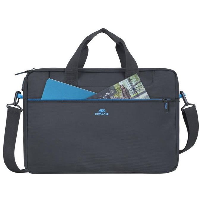 RivaCase 8057 Regent Borsa per Laptop 16'' Poliestere Tracolla Regolabile e Rimovibile colore Nero