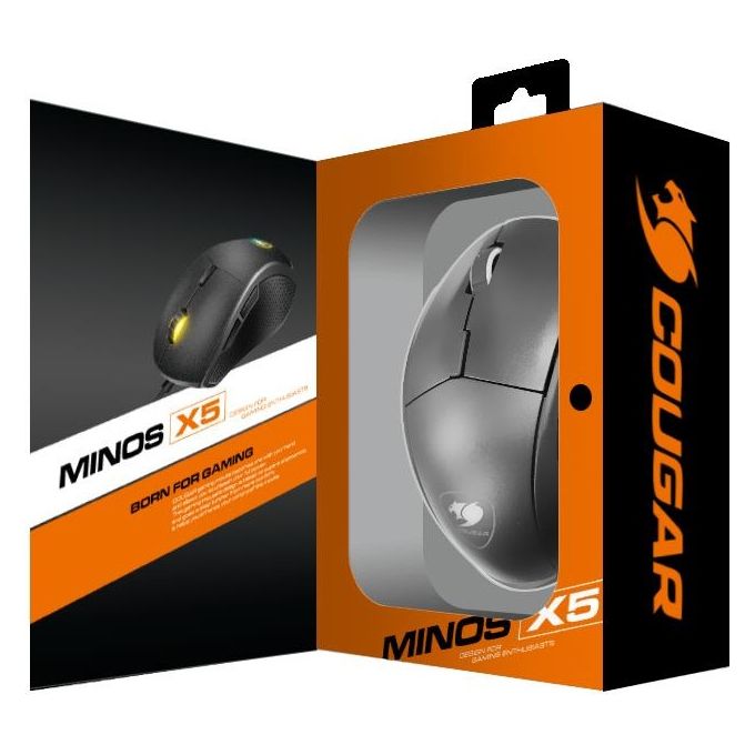 MOUSE GAMING WIRED MINOS X5 BLACK OPTICAL USB - COUGAR