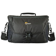 Lowepro LP37142-PWW Nova 200 AW II Borsa a tracolla per fotocamera DSLR 1-2 corpi con obiettivi e flash divisori interni regolabili All Weather AW Cover cerniere impermeabili tracolla regolabile colore Nero