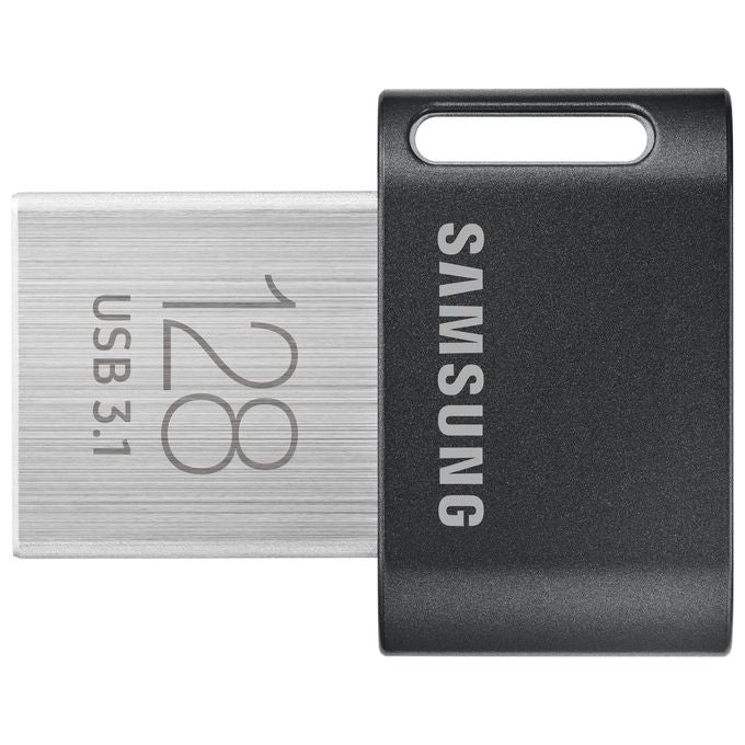 Samsung MUF-128AB-APC Flash Drive FIT Plus 128 GB USB tipo A 3.2 Gen 1 Velocita' lettura 400 MB-s colore Grigio Argento