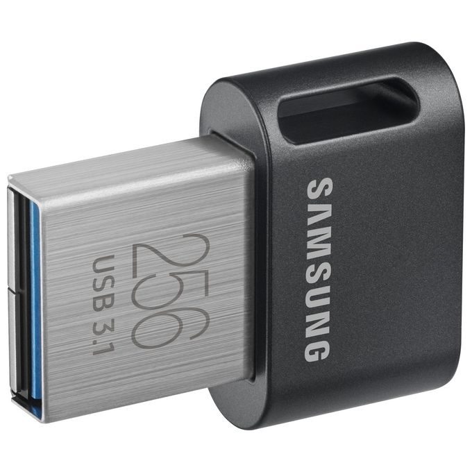 Samsung MUF-256AB FIT Plus Chiavetta USB 256 GB USB 3.2 Gen 1 Tipo A 400 MB-s Protezione Password colore Grigio Argento