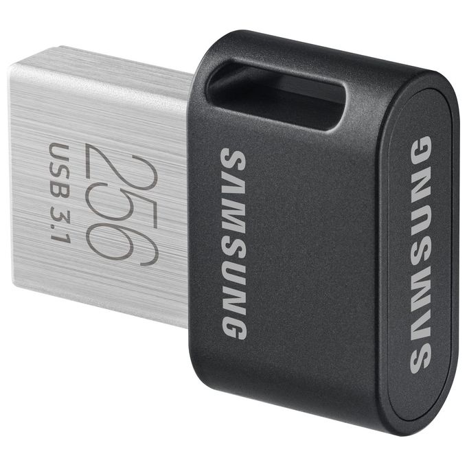 Samsung MUF-256AB FIT Plus Chiavetta USB 256 GB USB 3.2 Gen 1 Tipo A 400 MB-s Protezione Password colore Grigio Argento