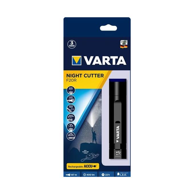 Varta Torcia Night Cutter F20R 400Lumen