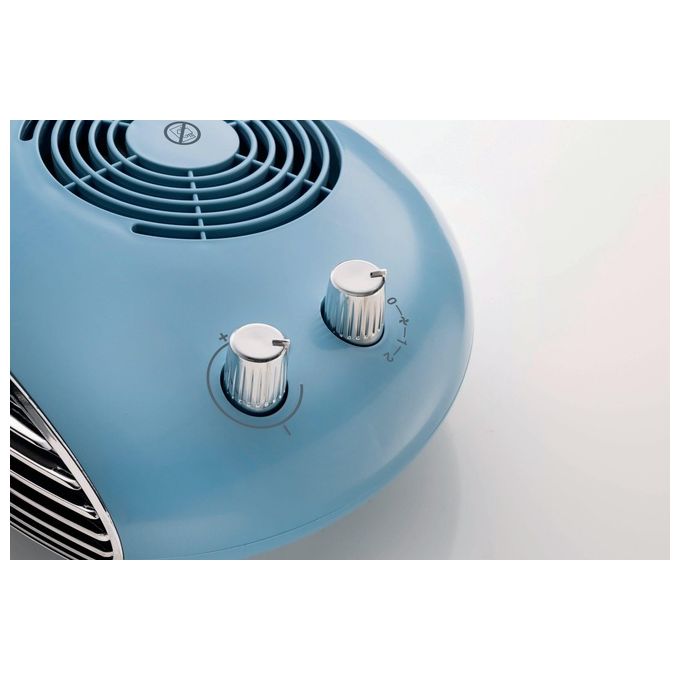 Ariete 8211-05 Vintage Termoventilatore da Tavolo 2000W 2 Velocita' Termostato Regolabile Funzione Ventilazione colore Celeste