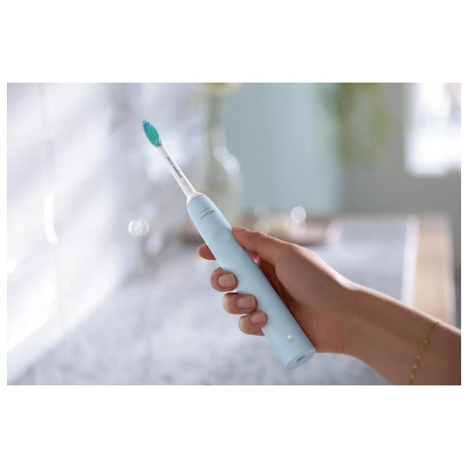 Philips HX3651-12 Sonicare Serie 2100 Spazzolino elettrico Sonico 1 modalita' SmarTimer autonomia 14 giorni colore Blu