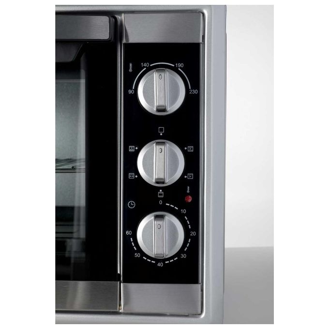 Ariete 986 Bon Cuisine 450 - Fornetto Elettrico 45 Lt con girarrosto. Funzione statica e ventilata. 6 modalita' di cottura. Timer fino a 60 min. Temp max 230°