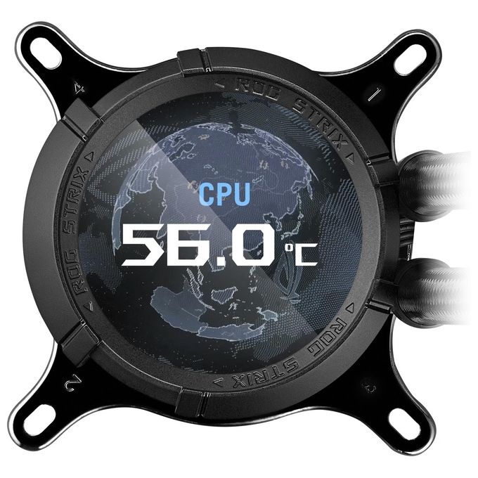 ASUS 90RC00W1-M0UAY0 ROG Strix LC III Dissipatore a Liquido CPU 360mm Asetek Gen7 V2 Display LCD 2.1'' ARGB RGB Addressable Nero