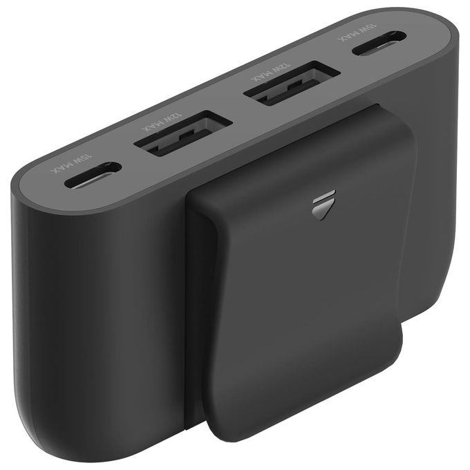 Belkin BUZ001BT2MBKB7 BoostCharge Hub USB 4 Porte 2 USB-C 2 USB-A 30W Cavo 2 m colore Nero