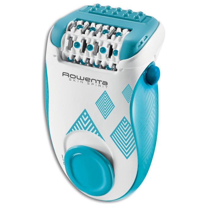 Rowenta EP2910F0 Skin Spirit Epilatore 24 pinzette 2 velocita' testina lavabile accessorio zone sensibili colore Blu Bianco