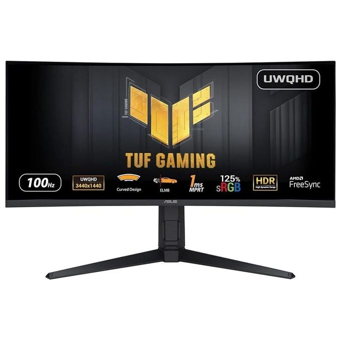 Asus VG34VQEL1A TUF Gaming Monitor Gaming Curvo 34'' UWQHD 100Hz VA 1ms FreeSync HDR10 colore Nero