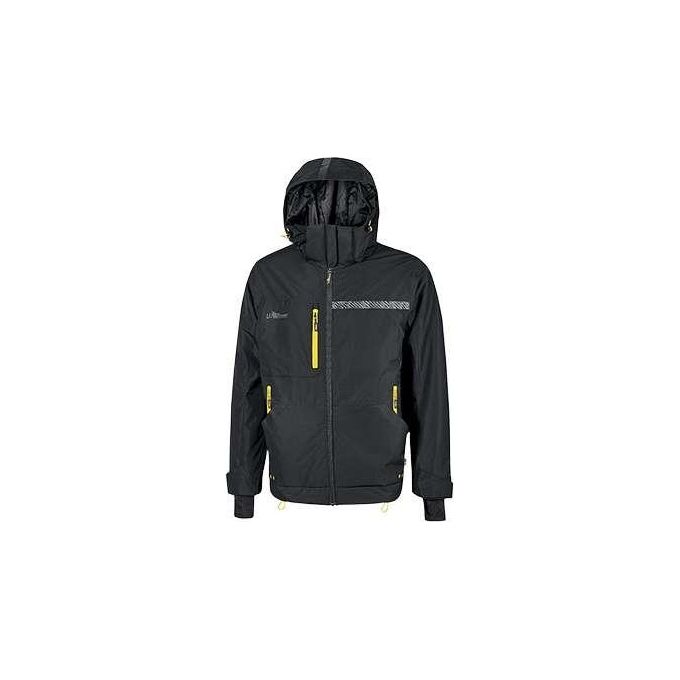 U-Power 001121378 Wink Giacca da Lavoro Invernale Imbottitura in Grafene Idrorepellente Cappuccio Regolabile Collo Microfleece Taglia M colore Nero Giallo
