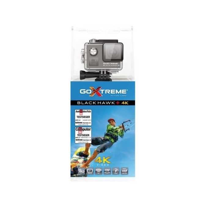 Easypix 3R30040 GoXtreme Black Hawk Action Cam 4K Ultra HD 60fps Sensore 12MP Grandangolo 170° Impermeabile 60m colore Nero