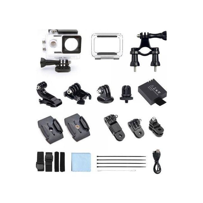 Easypix 3R30040 GoXtreme Black Hawk Action Cam 4K Ultra HD 60fps Sensore 12MP Grandangolo 170° Impermeabile 60m colore Nero